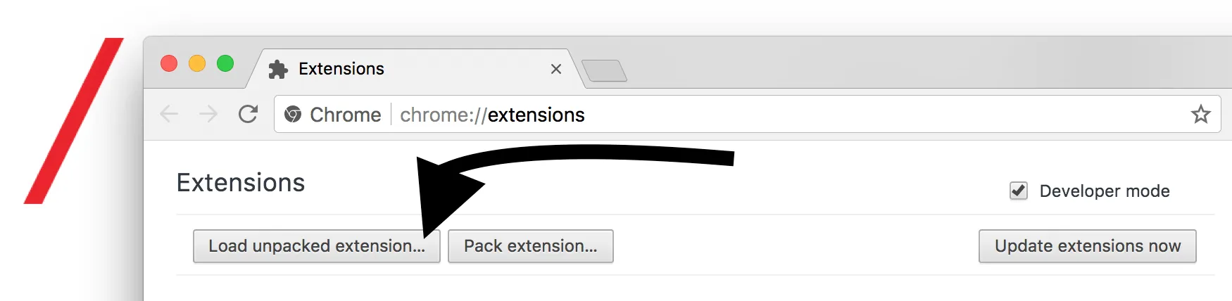 unpacked google chrome extension" caption="Load unpacked google chrome extension